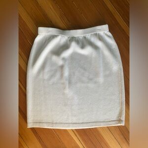 St John cream ivory knit mini skirt elastic waist 10